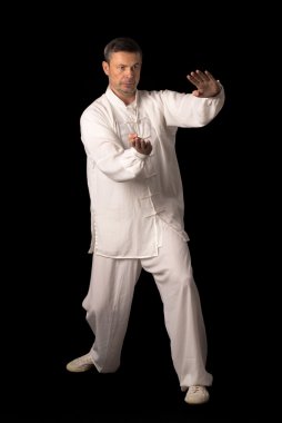 Karate eğitimi adam
