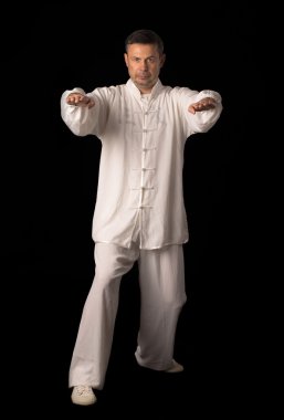Karate eğitimi adam