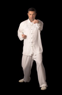 Karate eğitimi adam