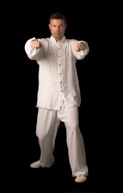Karate eğitimi adam