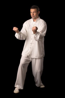 Karate eğitimi adam