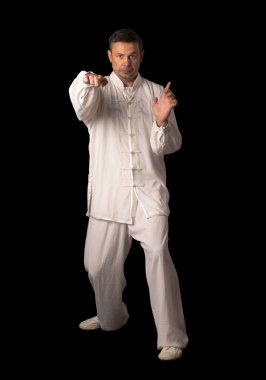 Karate eğitimi adam