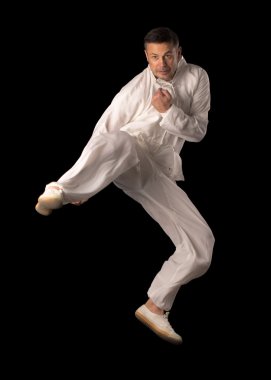 Karate eğitimi adam