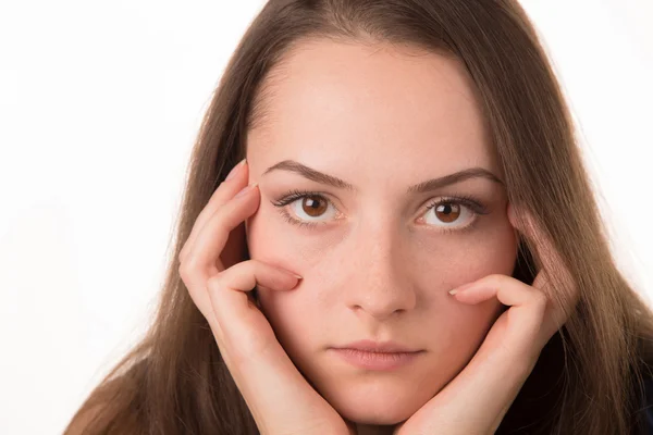 Retrato de una hermosa joven — Foto de Stock