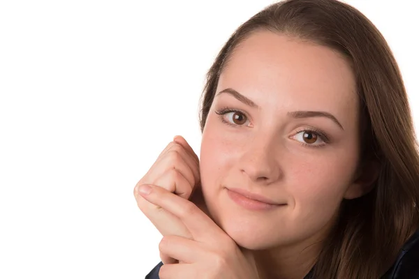 Portrait of beautiful young woman — Stock Photo, Image