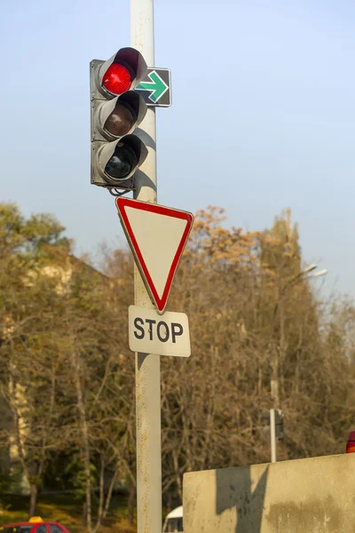 Rote Ampel — Stockfoto