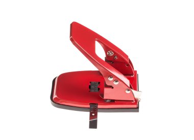 Kırmızı ofis delik zımba.