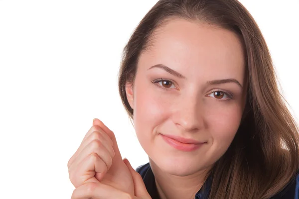 Portrait of young and smiling woman. — Stock Photo, Image