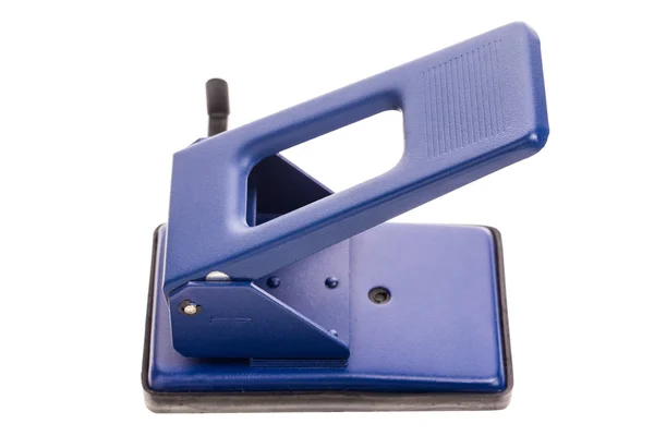 Blue office hole puncher. — Stock Photo, Image