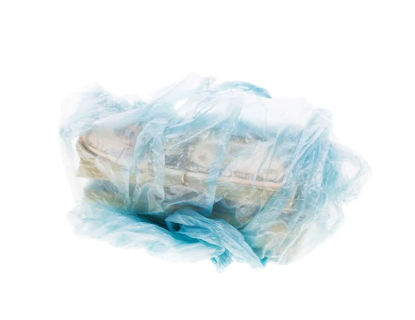 Dinero en bolsa de plástico — Foto de Stock