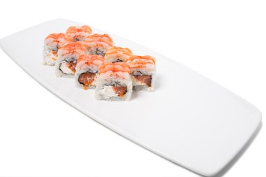 Kar Yengeç ile suşi rulo.