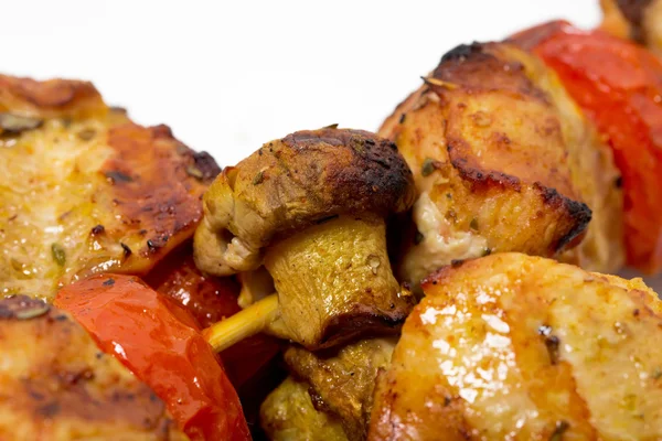 Shish kebab on skewers. — Stock Photo, Image