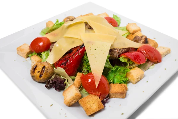 Salad with vegetables and cheese. — Stock Photo, Image