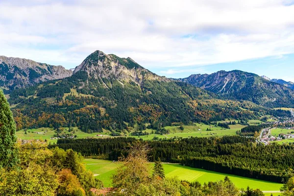 アルガウのオーバースドルフのパノラマビュー ニーベルホルン山 バイエルン州 バイエルン州 ドイツ Big Gross Klottenkopf Alps山 チロル — ストック写真