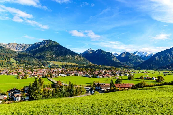 Πανόραμα Άποψη Για Obersdorf Allgau Nebelhorn Mouintain Βαυαρία Μπάγερν Γερμανία — Φωτογραφία Αρχείου