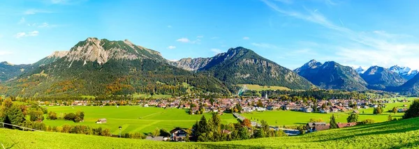 Πανόραμα Άποψη Για Obersdorf Allgau Rubihorn Nebelhorn Mouintain Βαυαρία Μπάγερν — Φωτογραφία Αρχείου