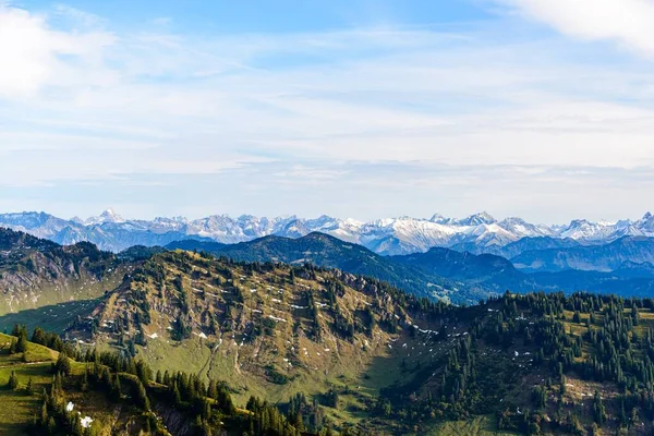 Θέα Από Hochgrat Βουνό Κοντά Oberstaufen Βαυαρία Μπάγερν Γερμανία Για — Φωτογραφία Αρχείου