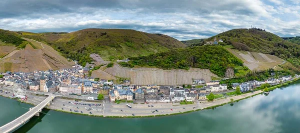 180 Gradi Vista Panoramica Aerea Bernkastel Kues Bella Città Storica — Foto Stock