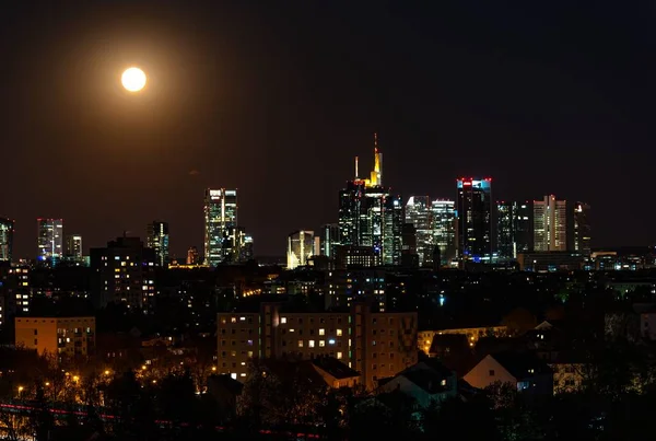 Beautiful View Frankfurt Main European Finance Center City Downtown Skyline — Stock Photo, Image