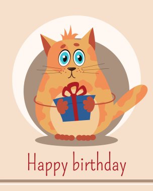 kedi ile tebrik kartı