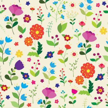 Parlak renkli çiçek ile Seamless Modeli