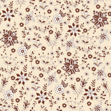 Kır çiçekleri ile vektör desen