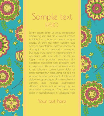 Derma çiçekli kart