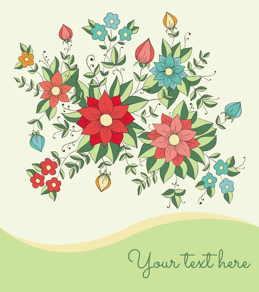 Card with flowers — Stock Vector