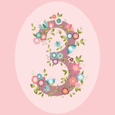 Vektör çiçek numarası