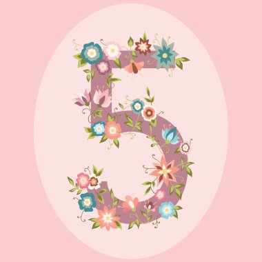 Vektör çiçek numarası