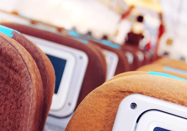 Asientos de pasajeros en el avión — Foto de Stock