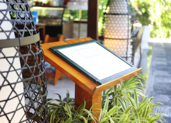 The restaurant's menu on the street — Stock Photo, Image