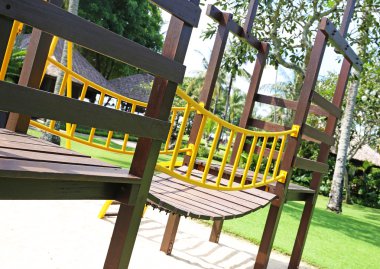 bir tropik tatil renkli Bahçesi