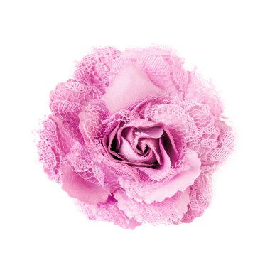  pink brooch  flower isolated on white background clipart