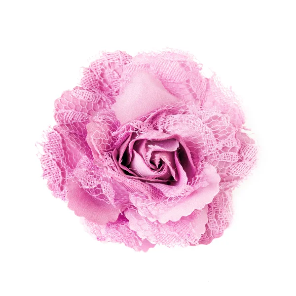 Pink brooch  flower isolated on white background — Stock Photo, Image