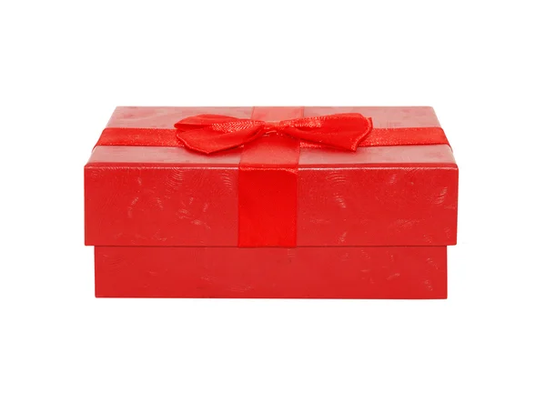 Celebratory red box isolated on white background — Stock Photo, Image