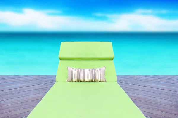 Empty chair on sea background — Stock Photo, Image