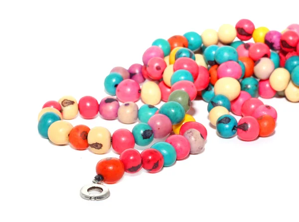 Multicolor beaded jewelry   isolated — Stock Photo, Image