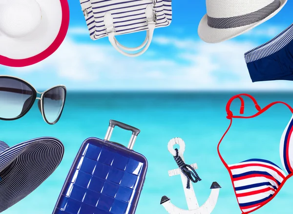 Collection of clothes on holiday — Stock Photo, Image