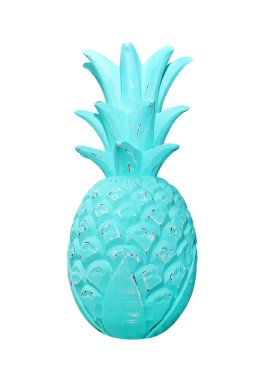 Beyaz arka plan üzerinde izole ahşap oyuncak ananas