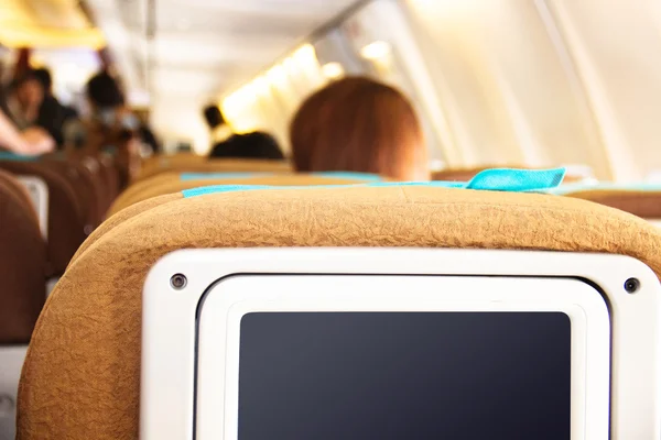 Asientos de pasajeros en el avión — Foto de Stock
