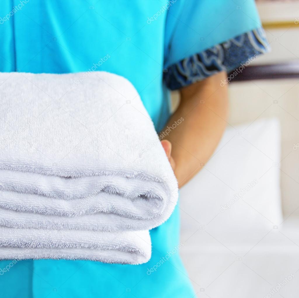 Cleaning in a hotel room