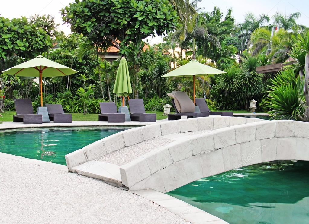 Beautiful swimming pool in the tropics Resort