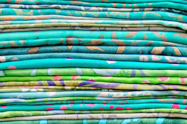 Pile of colorful fabric . — Stock Photo, Image