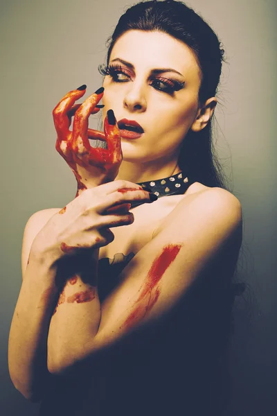Retrato de mujer sexy de estilo gótico —  Fotos de Stock