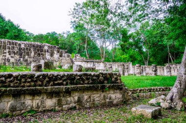 Fotoğraf Chichn Itza 'nın arkeolojik bölgesinde çekildi.