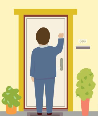 Knocking on the Door clipart