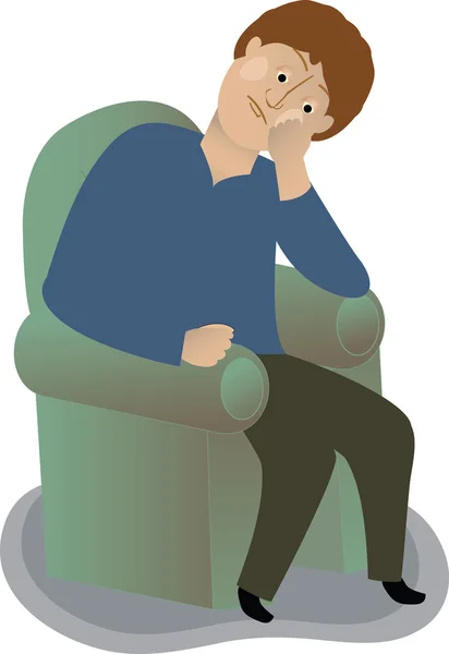 Worried Man — Stock Vector