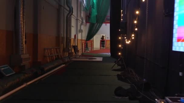 Ahtme Estonia Ocak 2020 Bir Spor Salonunda Serbest Güreş Turnuvası — Stok video