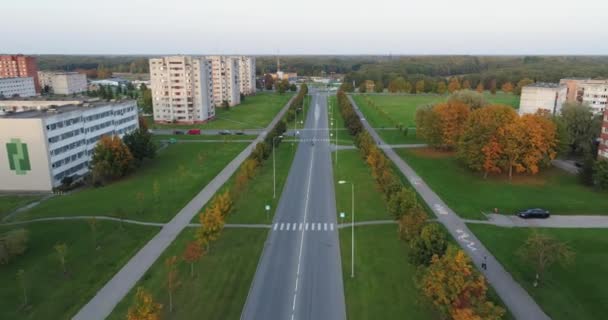 Widok Lotu Ptaka Domy Estońskiej Wsi Letni Krajobraz Miasta Nagrania — Wideo stockowe